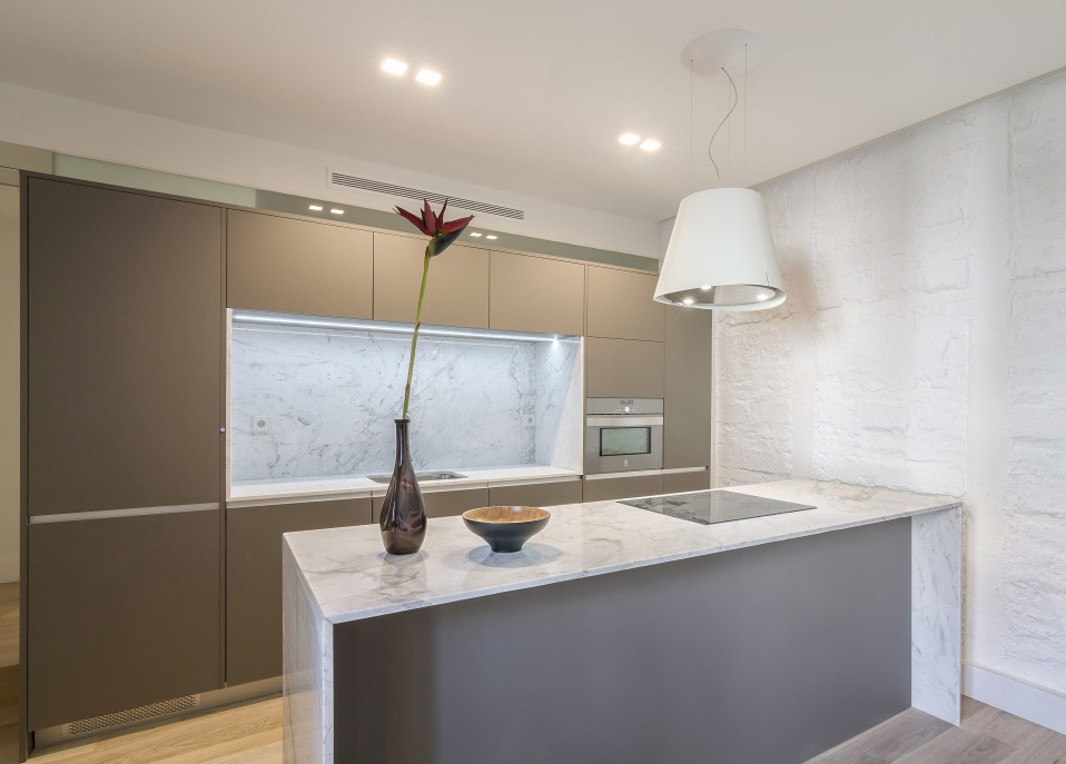 Cocina con peninsula